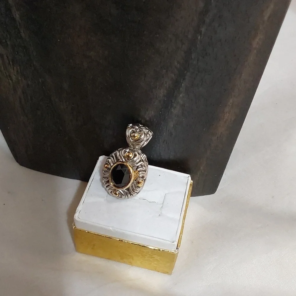 Vintage  GOLD, SILVER, GOLD & BLACK‎ ONYX